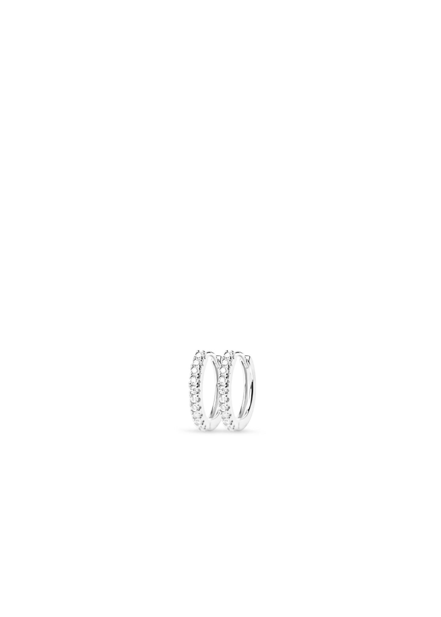 15mm Zirconia Hoops Silver