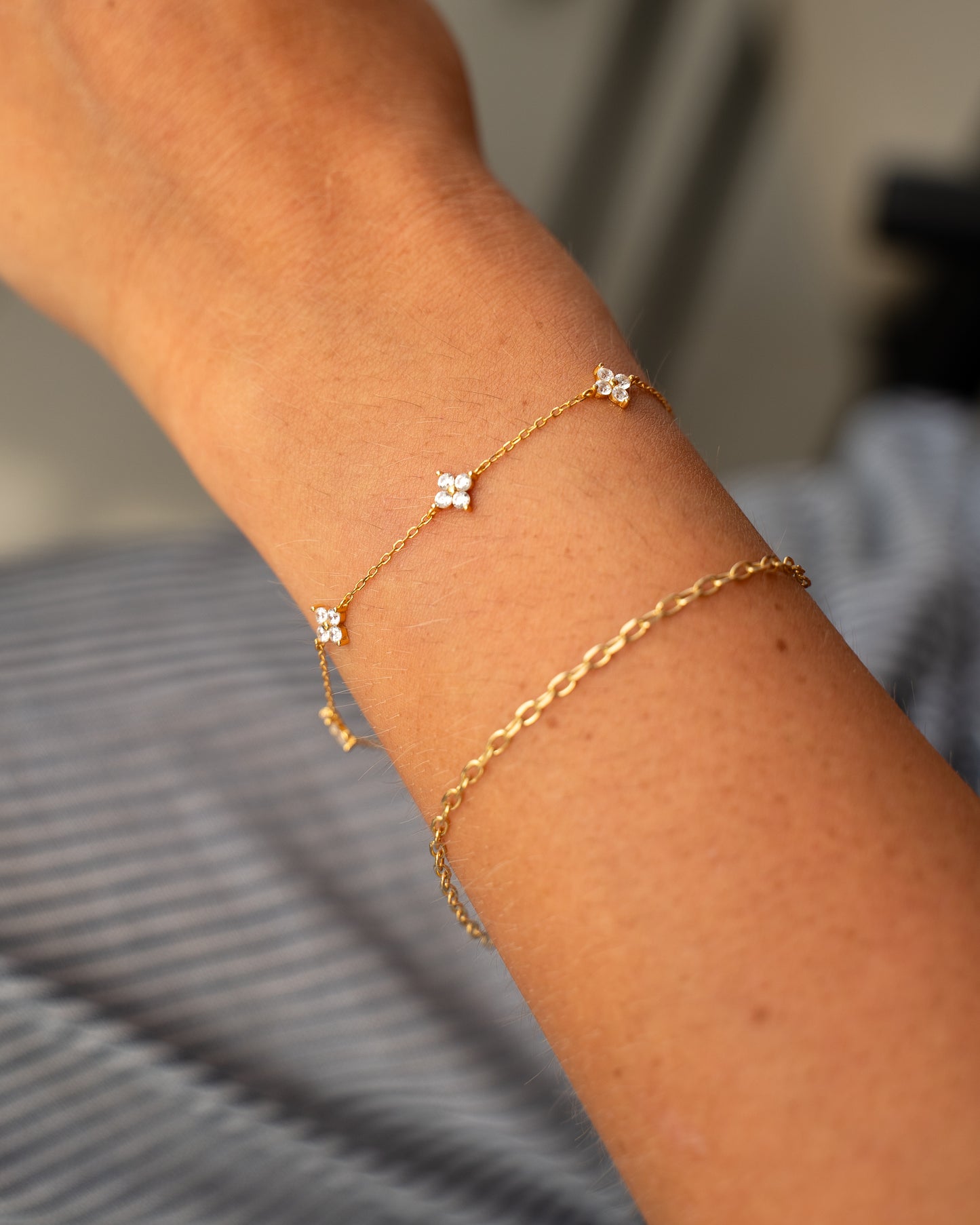 Anchor Bracelet 1mm Silver