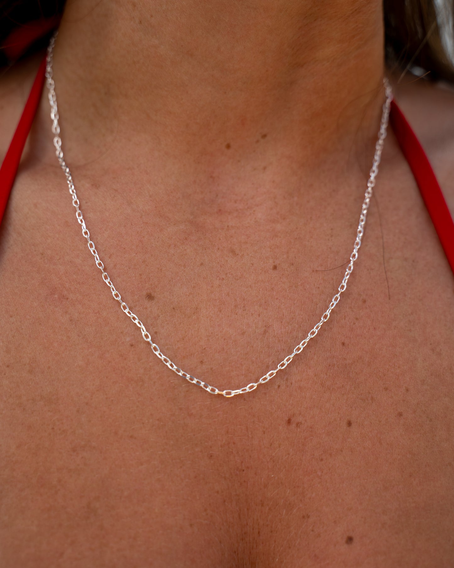 Anchor Necklace Silver 1mm