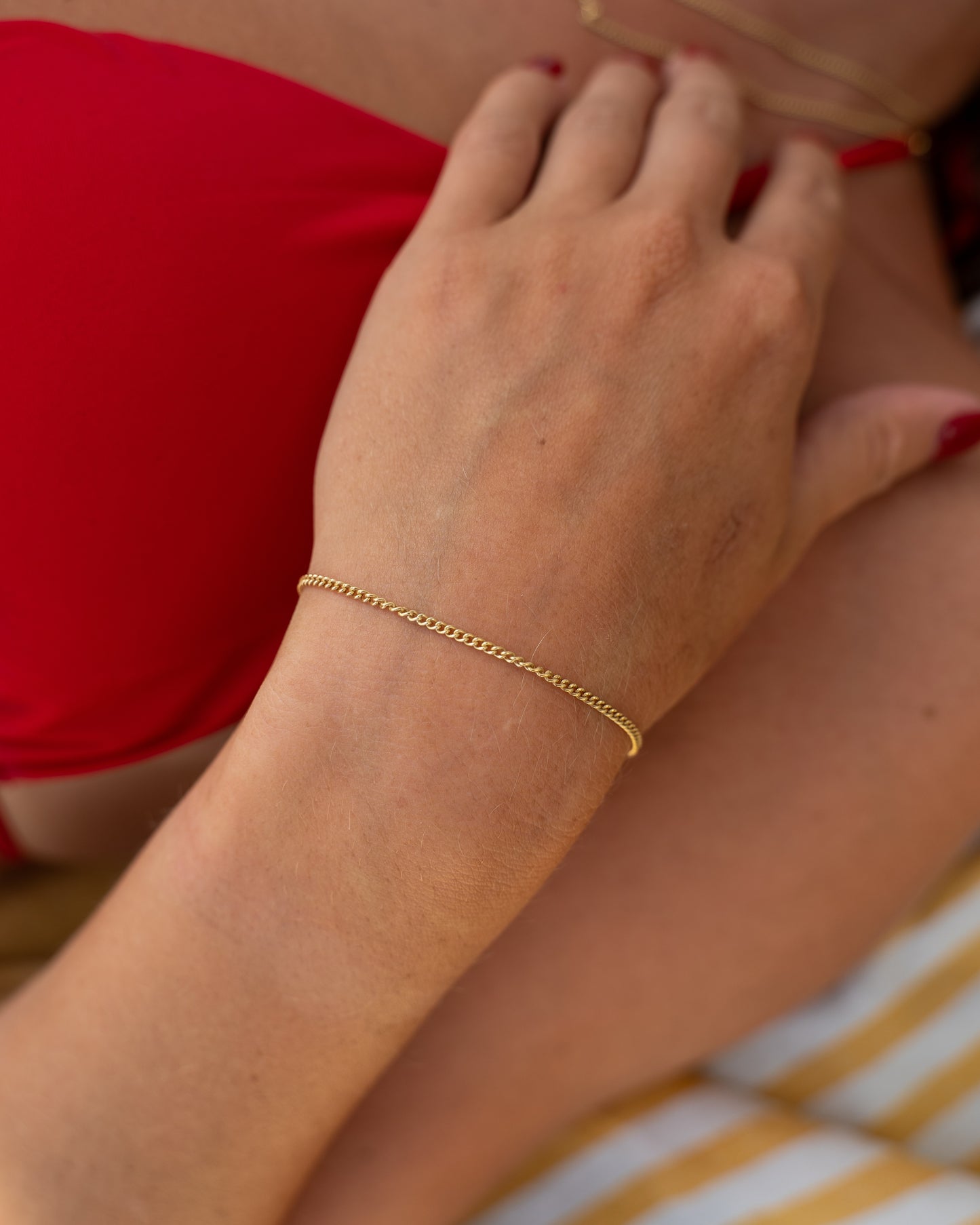 Pansar Bracelet 1mm Gold