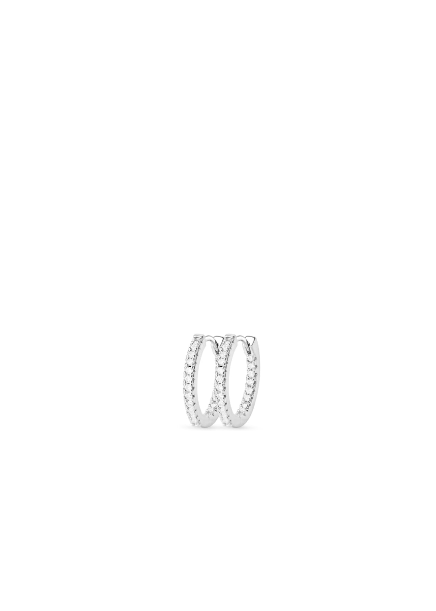 20mm Zirconia Hoops Silver