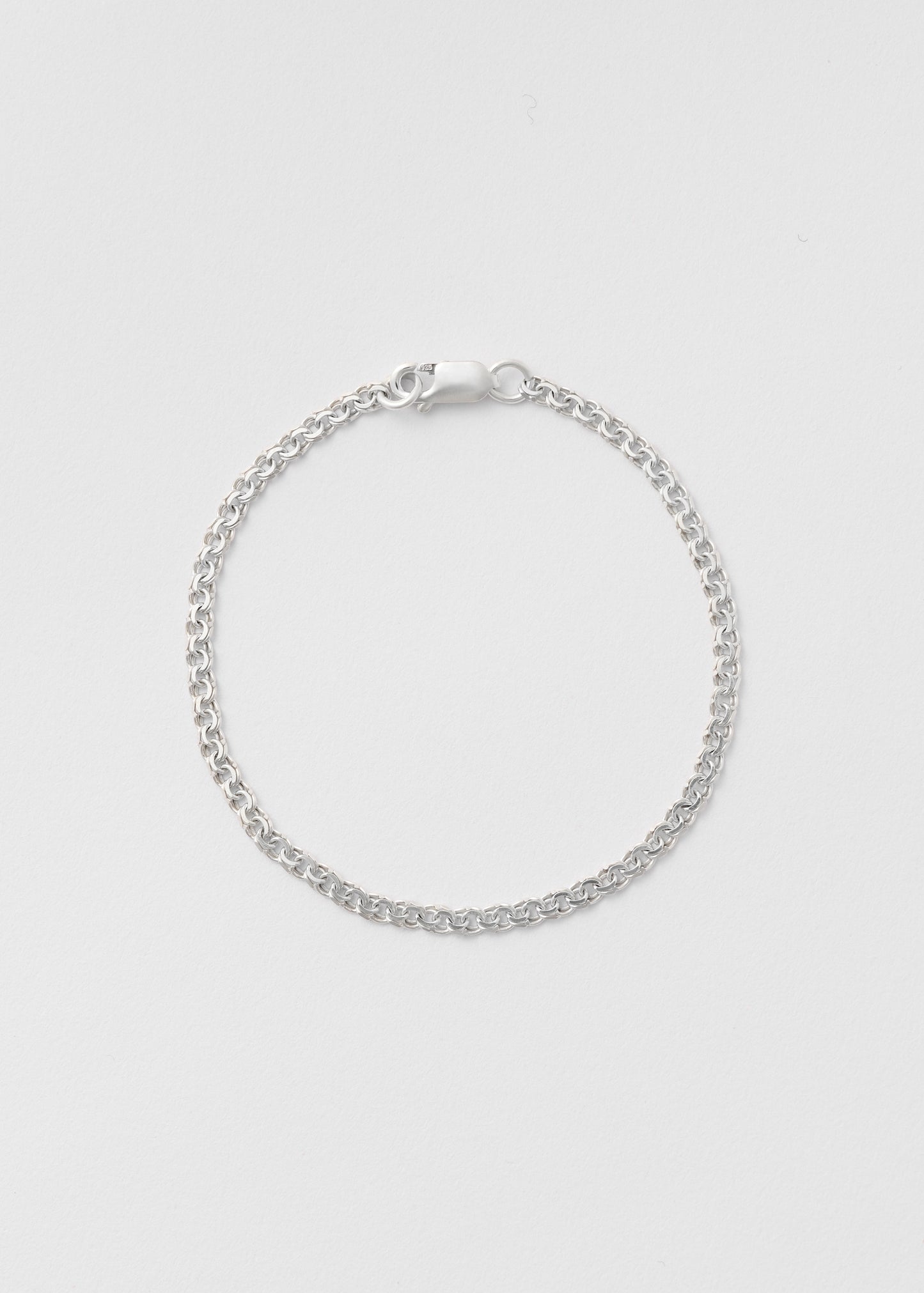 Silver Bismarck Bracelet 2mm