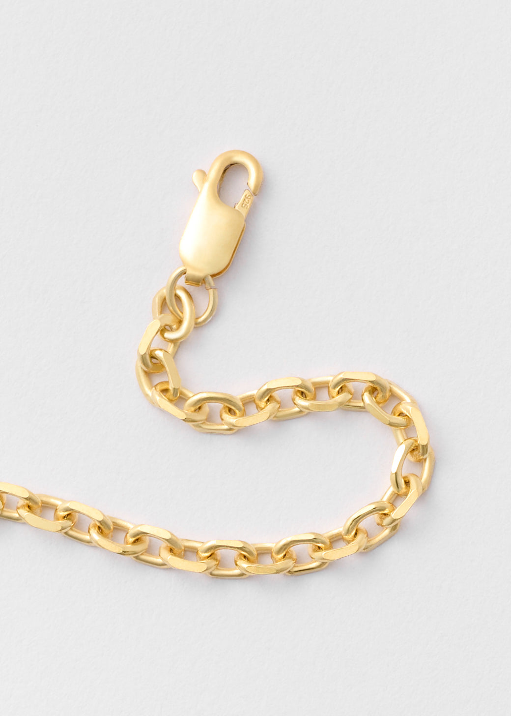 Gold Anchor Bracelet 3mm