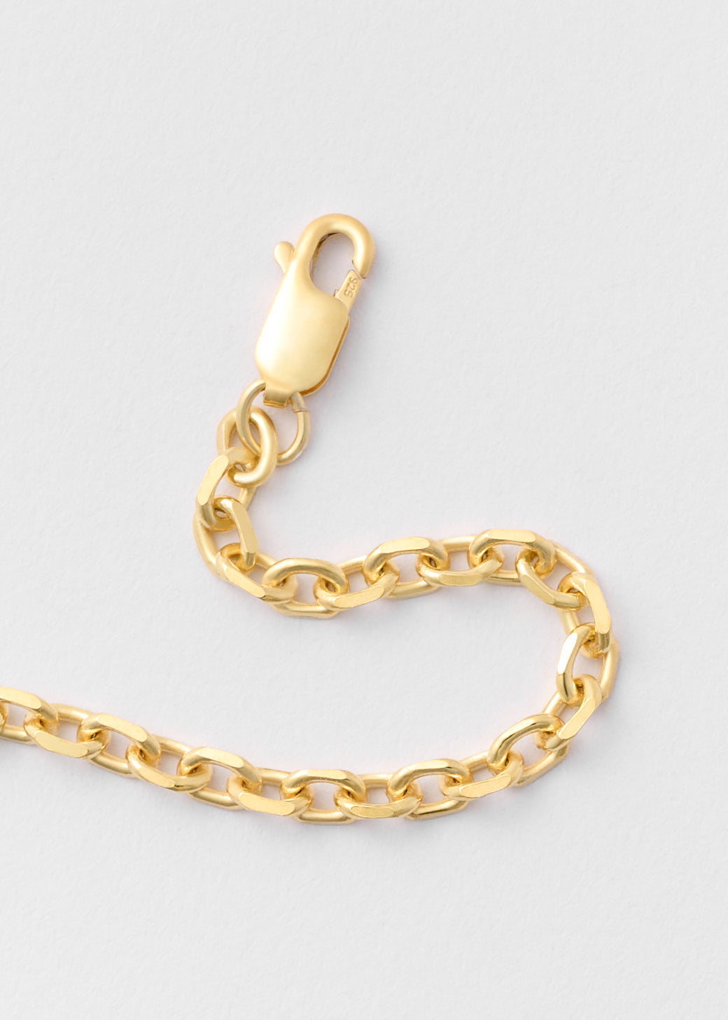 Anchor Bracelet 3mm Gold