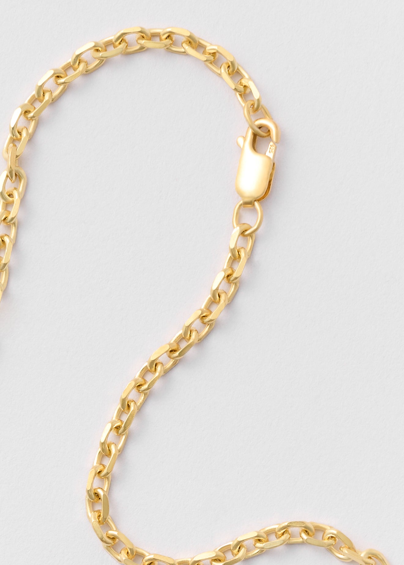 Gold Anchor Necklace 3mm
