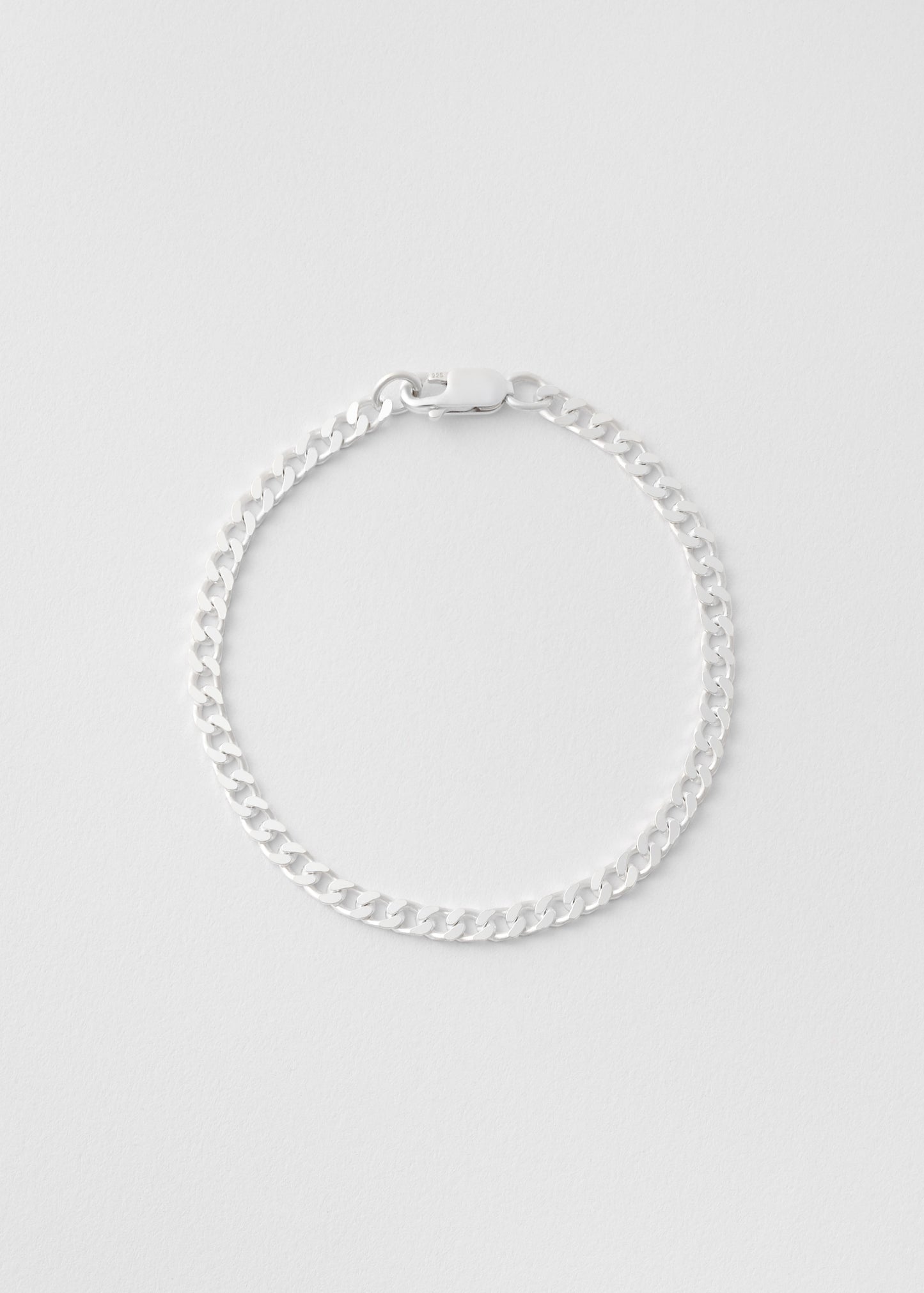 Silver Pansar Bracelet 3mm