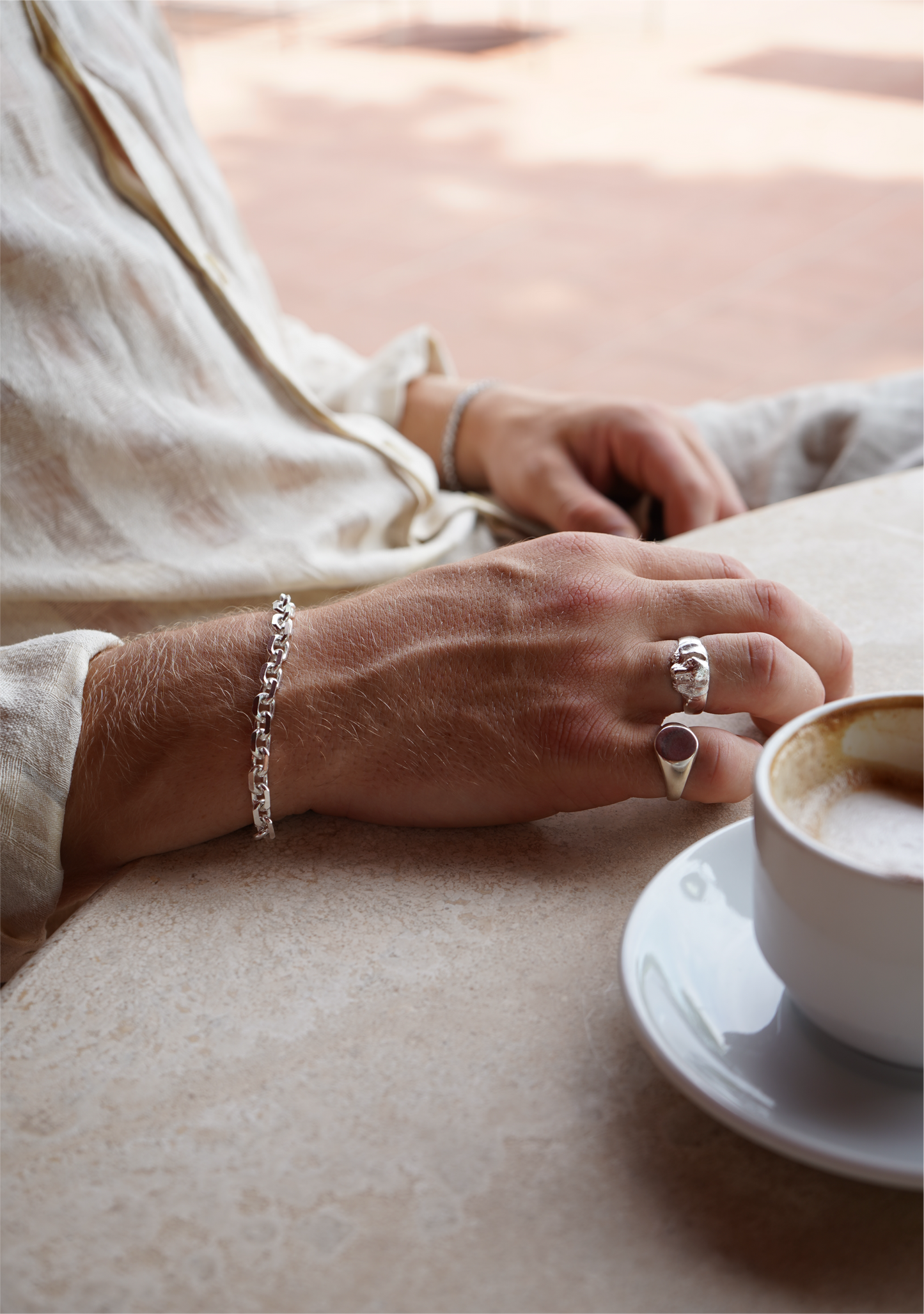 Silver Anchor Bracelet 5mm