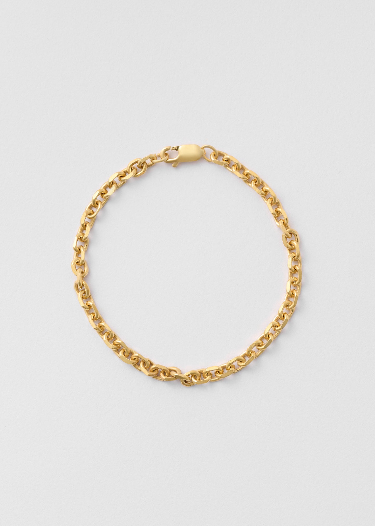 4mm Anchor Bracelet Gold