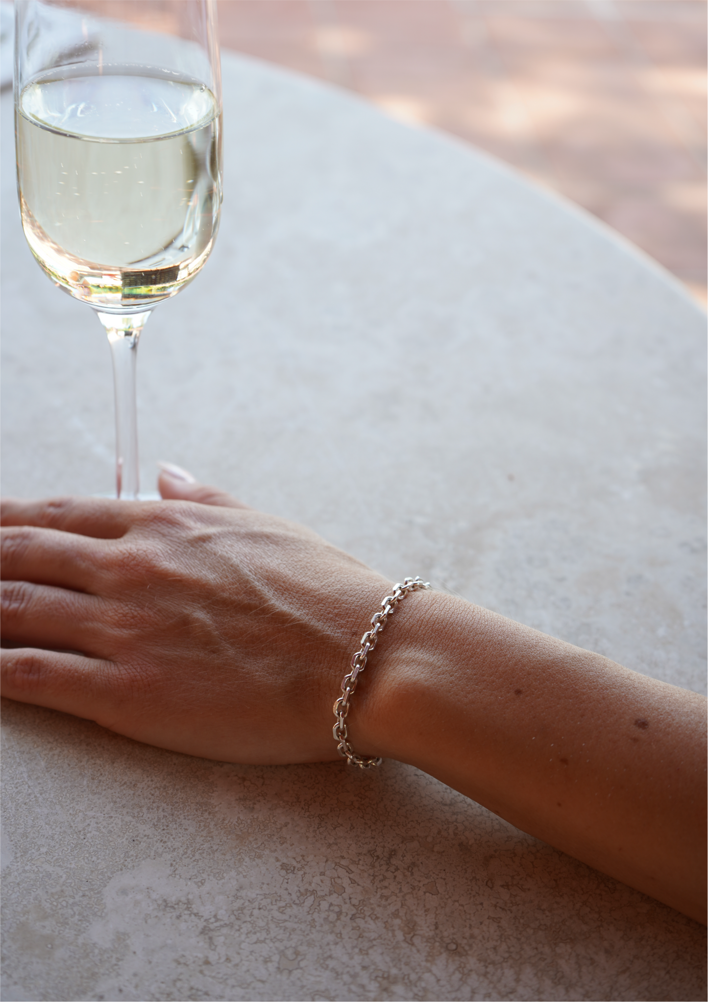 4mm Anchor Bracelet Silver