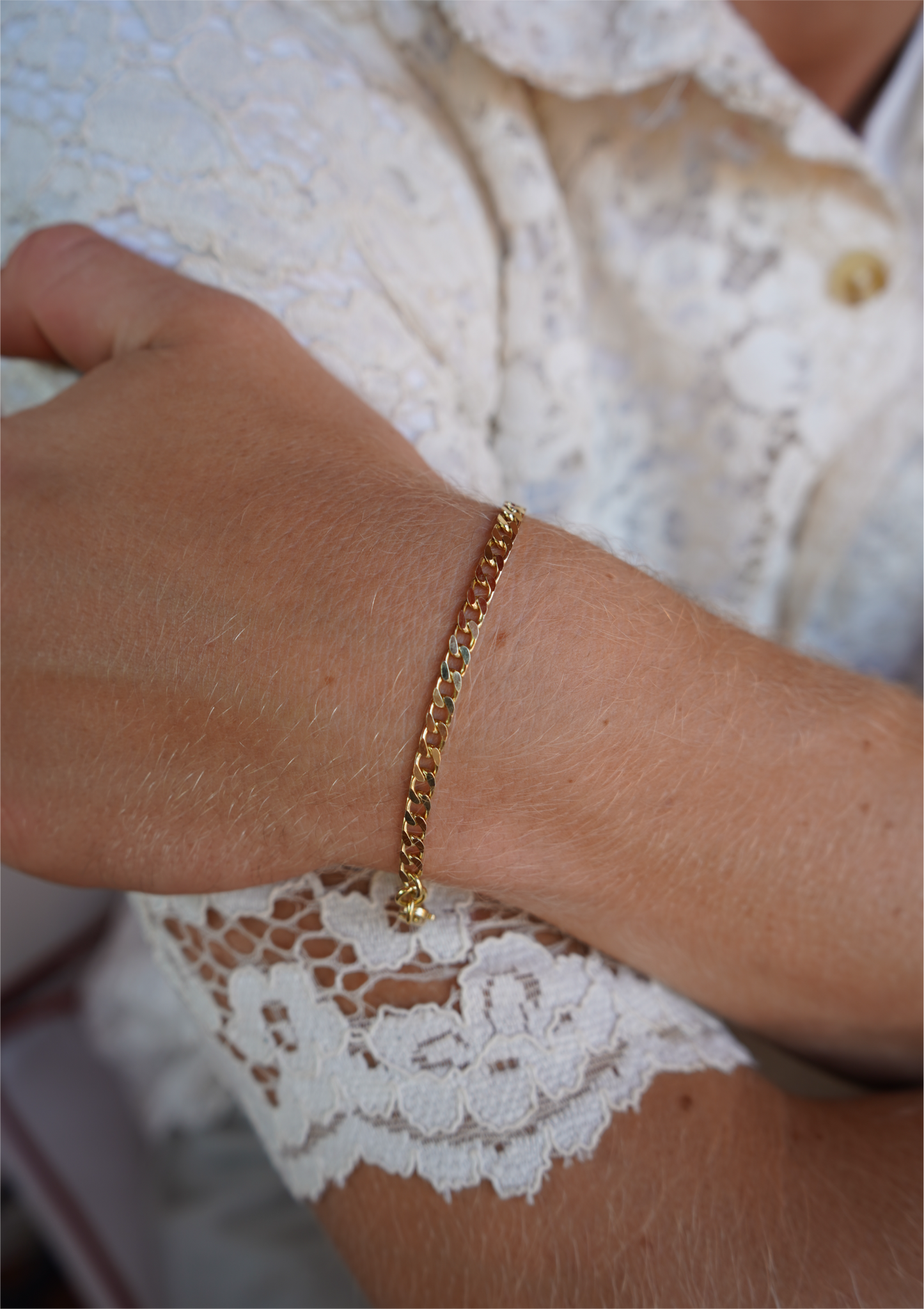4mm Pansar Bracelet Gold