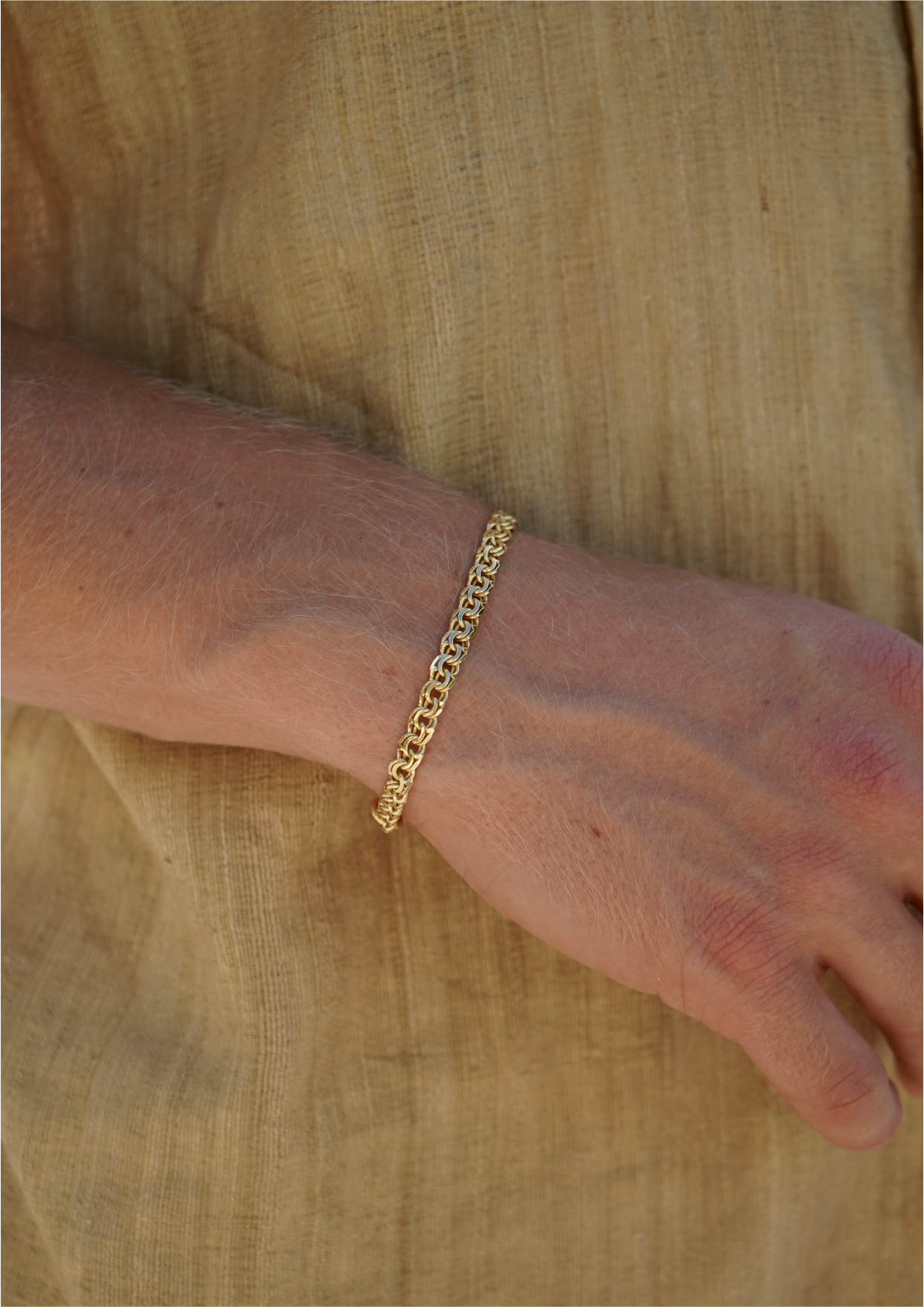 Gold Bismarck Bracelet 5 mm