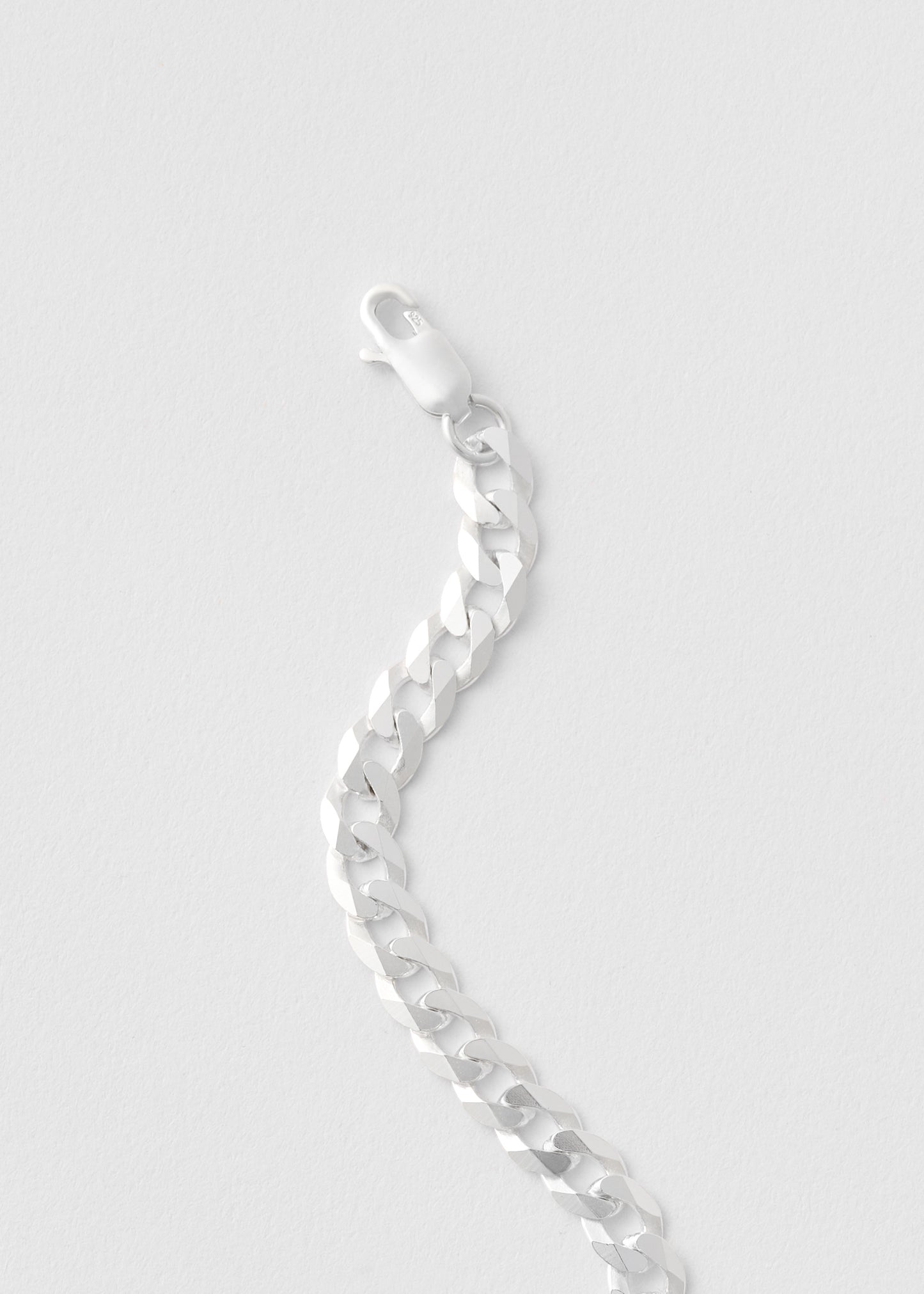 Silver Thin Pansar Necklace 5mm