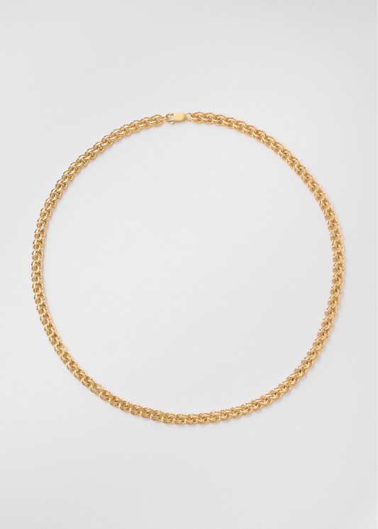 6mm thick bismarck necklace gold-plated