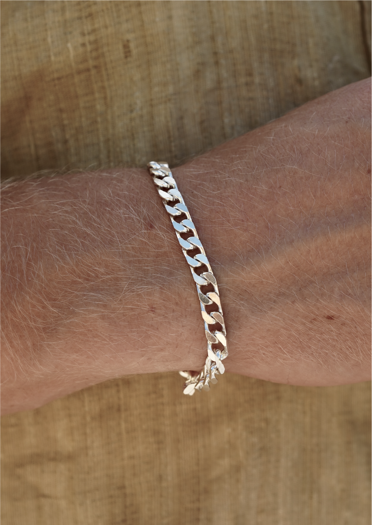 Silver Pansar Bracelet 6mm