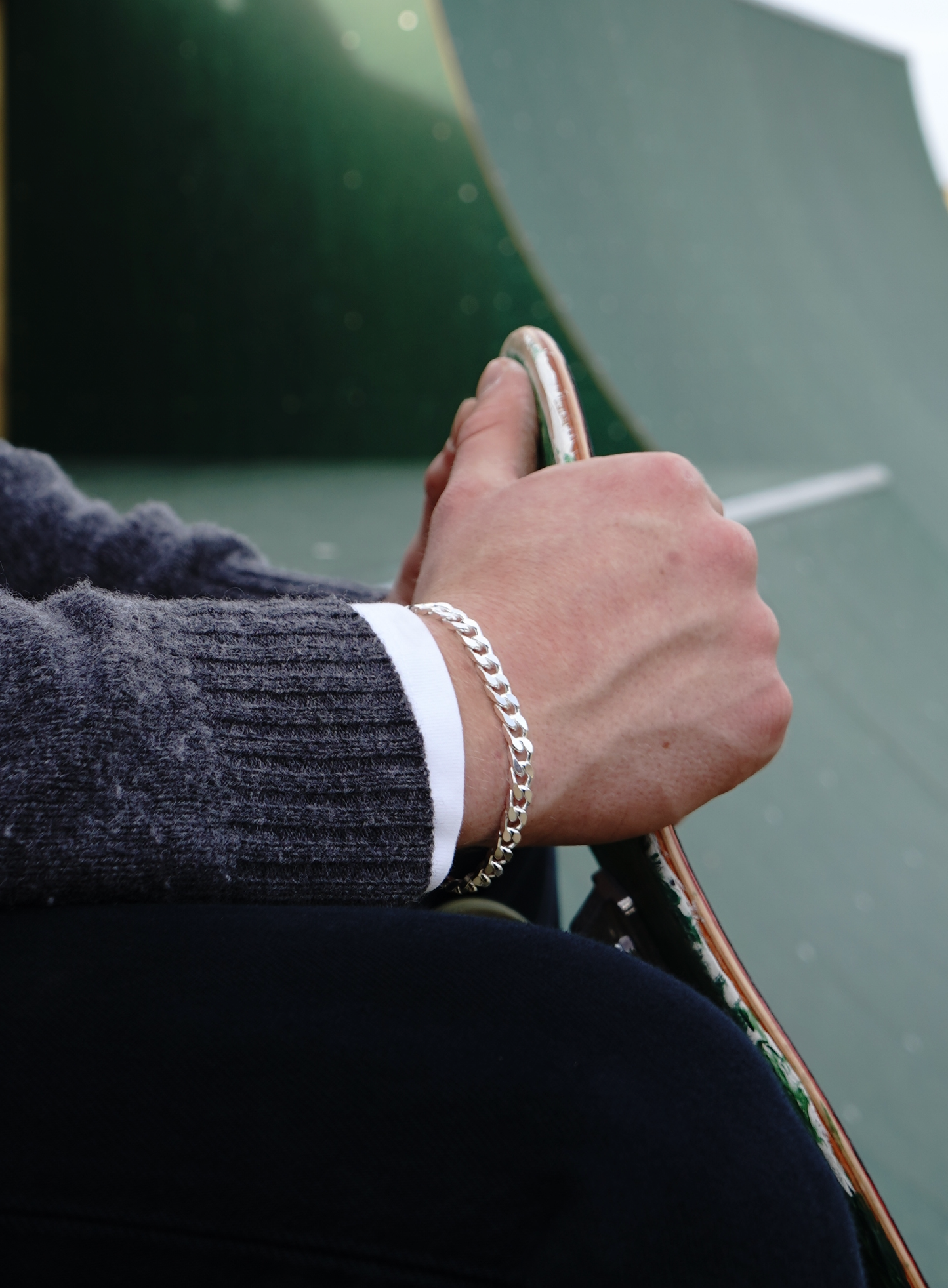 Silver Pansar Bracelet 6mm