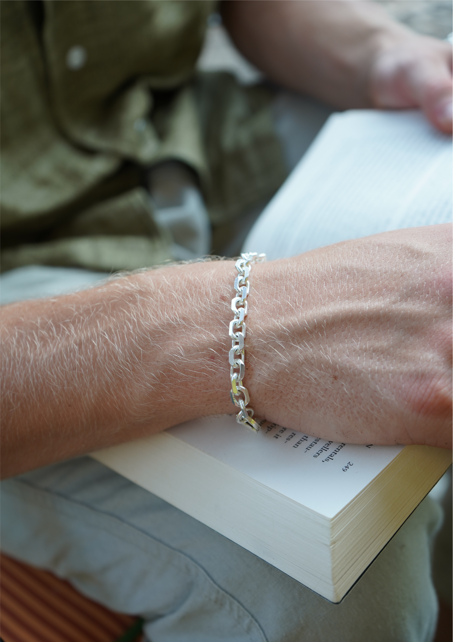 Silver Anchor Bracelet 7mm