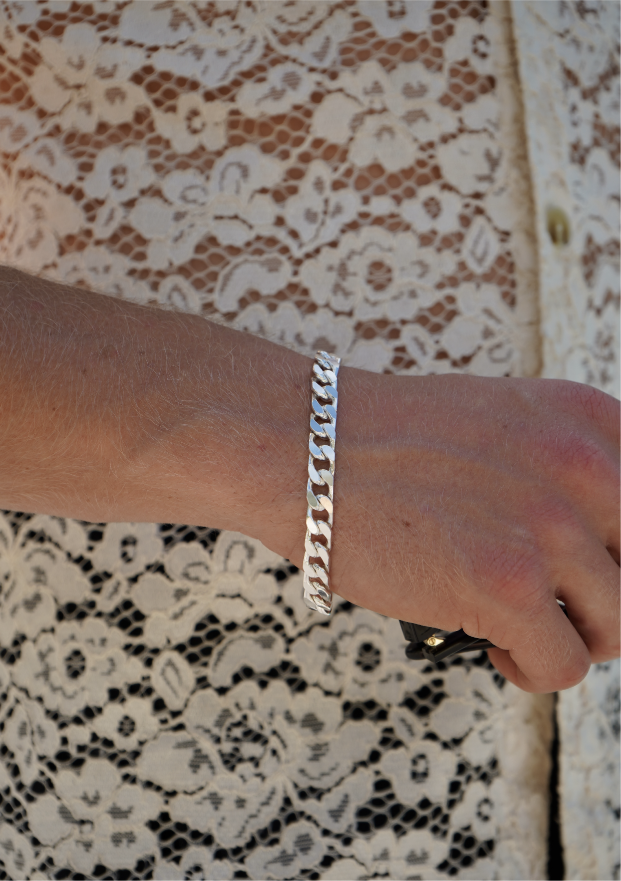 Silver Pansar Bracelet 8mm