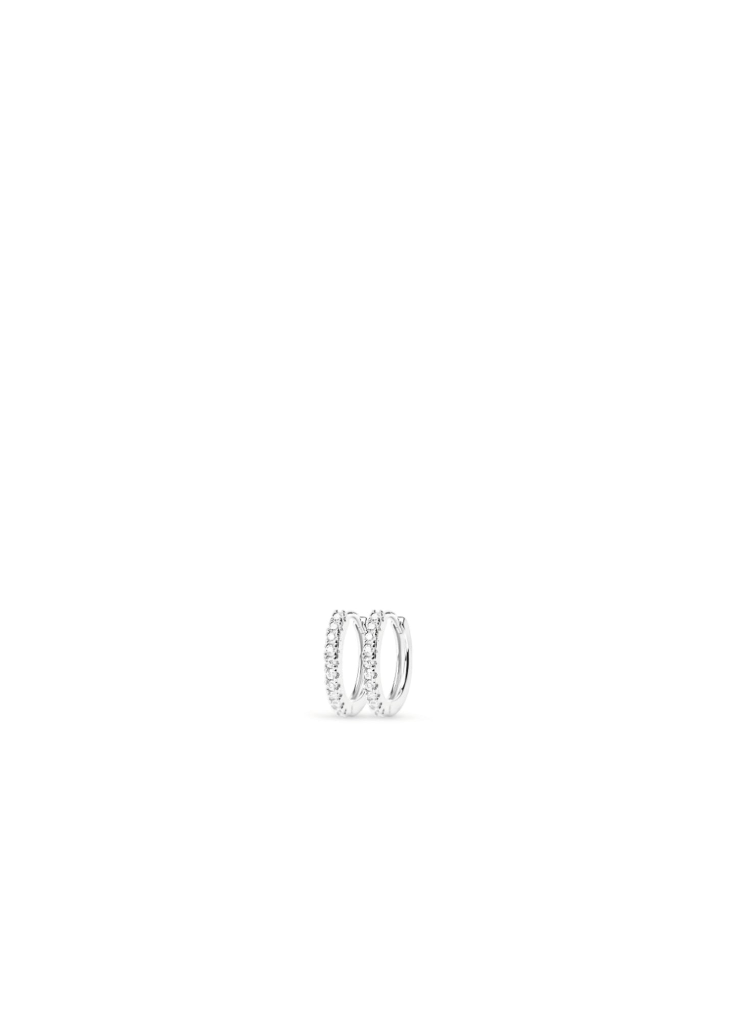 10mm Zirconia Hoops Silver