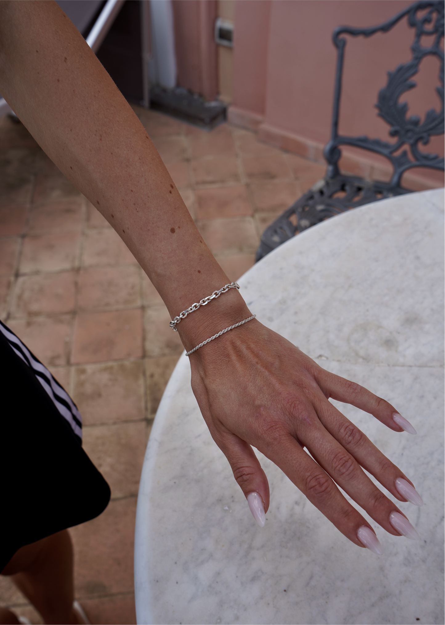 4mm Anchor Bracelet Silver