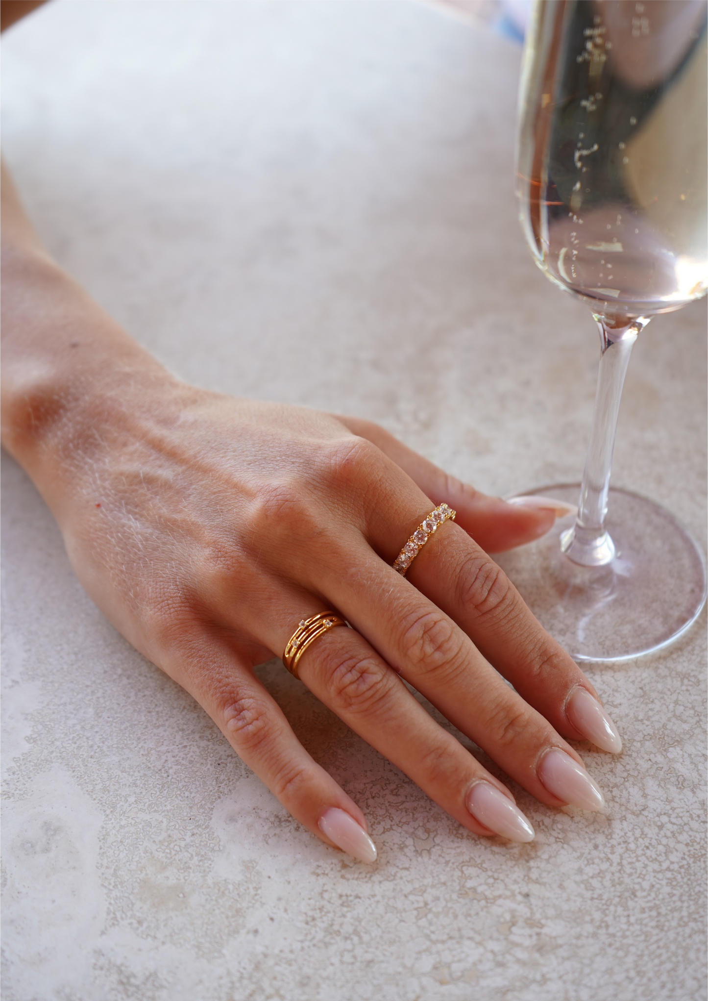 Triple Zirconia Stacker Ring