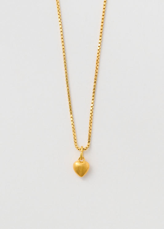 Boxchain Heart Necklace Gold 1mm