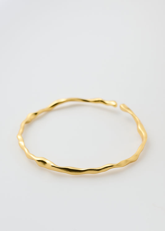 Gold Bangle Drop Bracelet