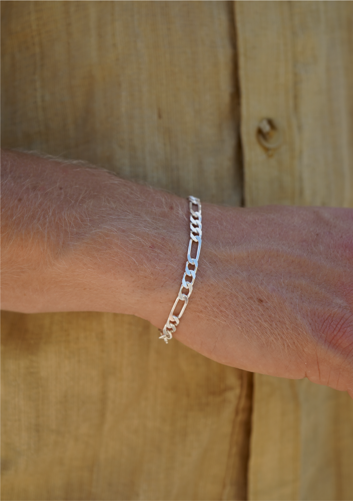 Silver Figaro Bracelet 5mm