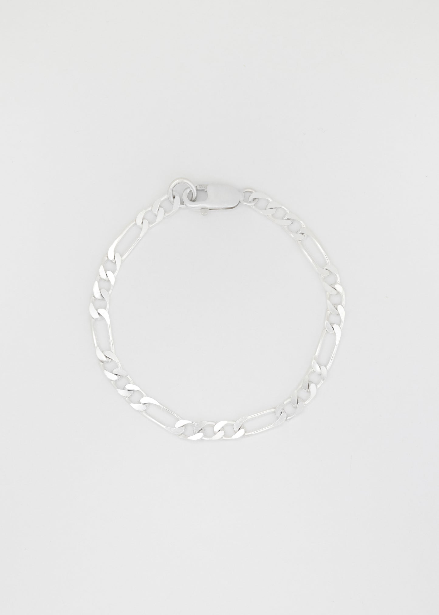 Silver Figaro Bracelet 5mm