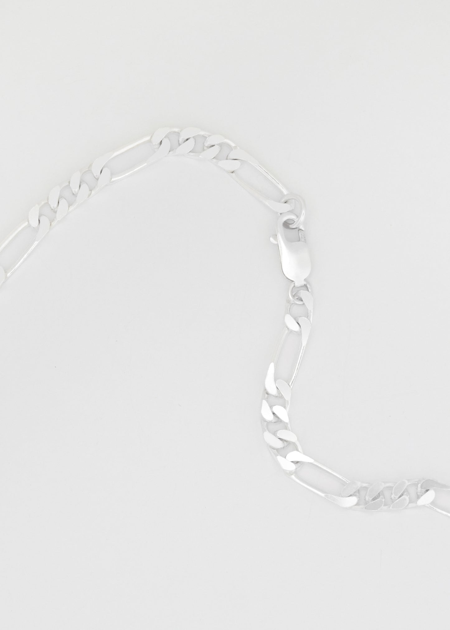 Figaro Necklace 7mm Silver