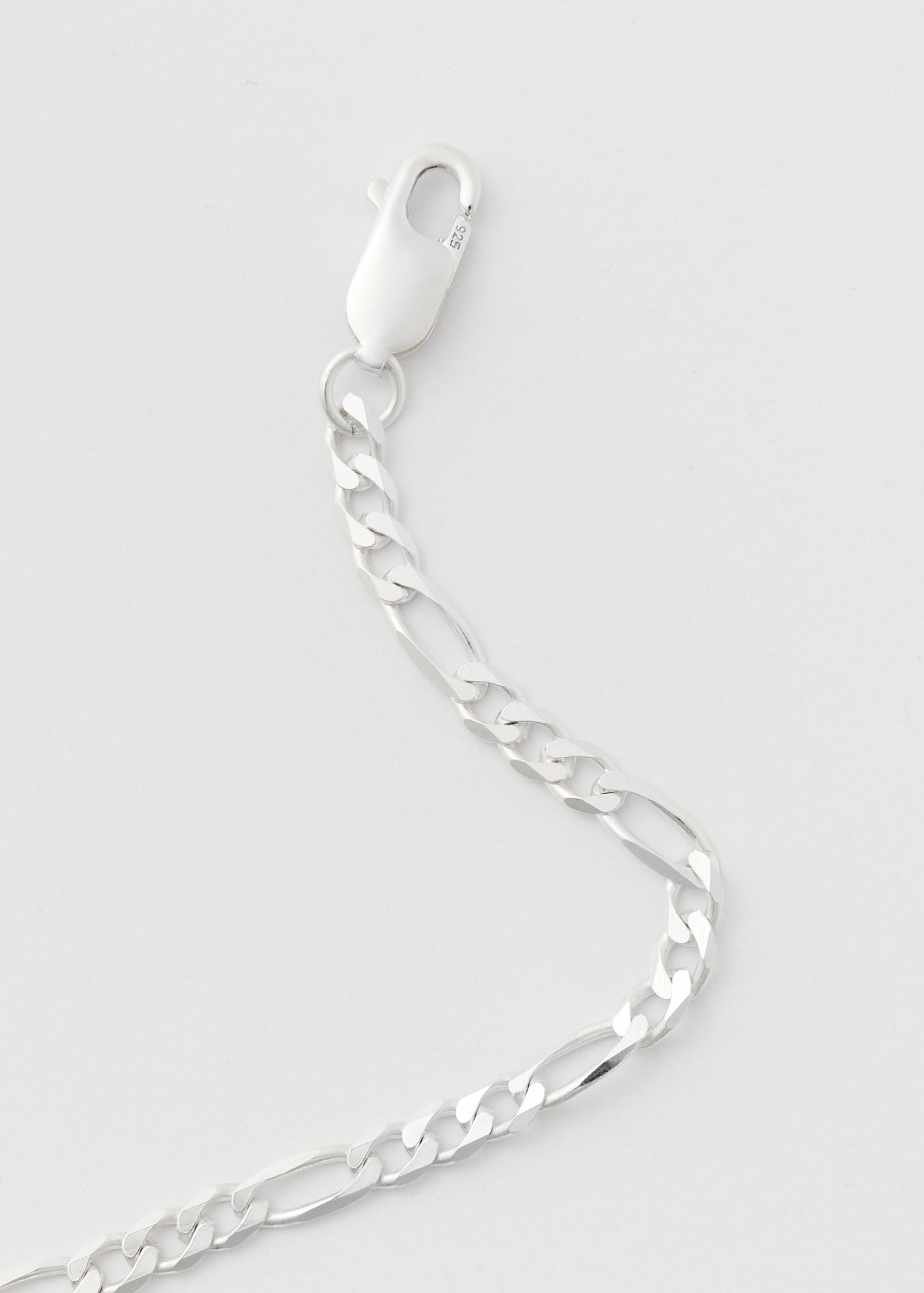 Silver Figaro Bracelet 3mm