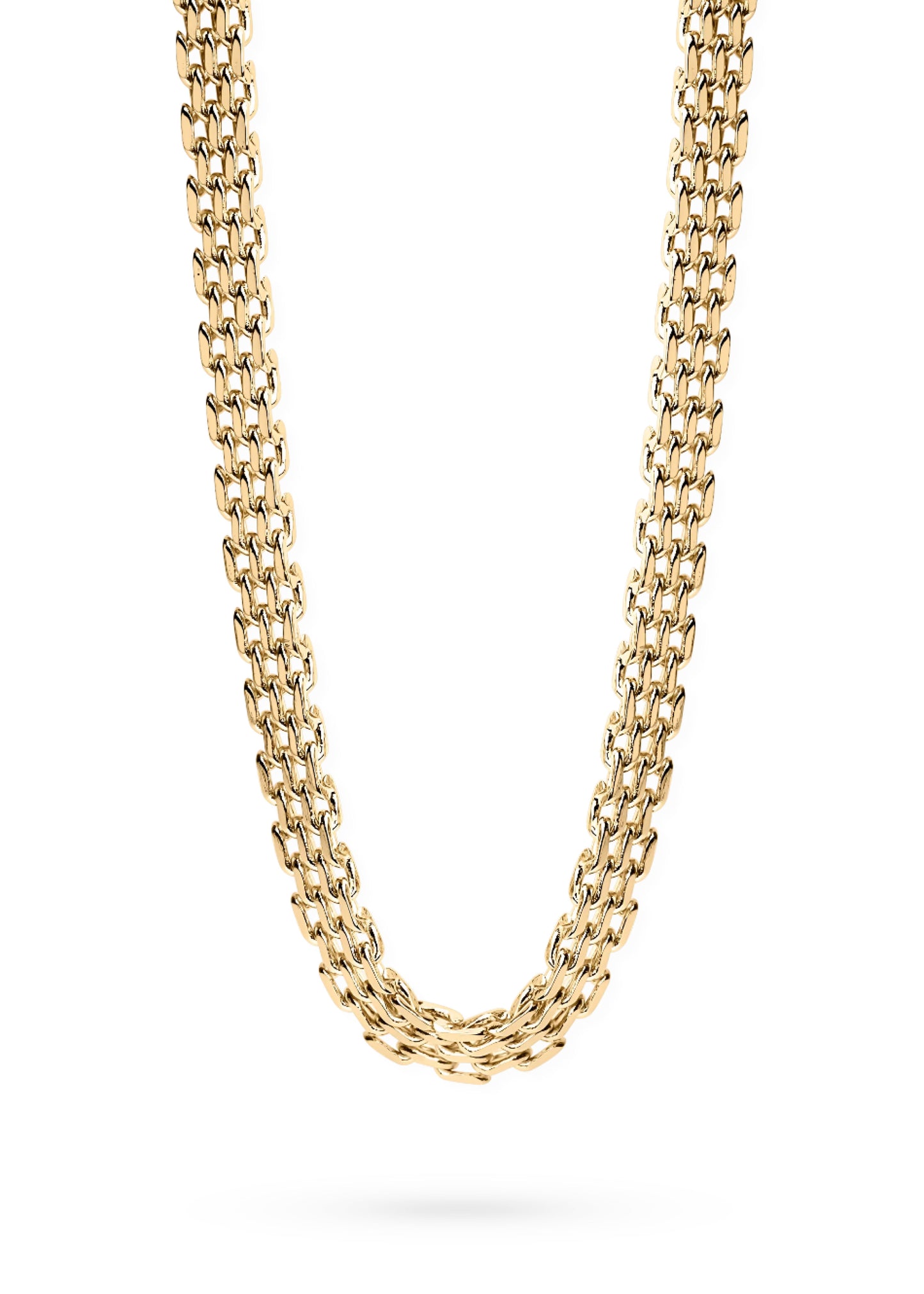 Mesh Link Necklace Gold