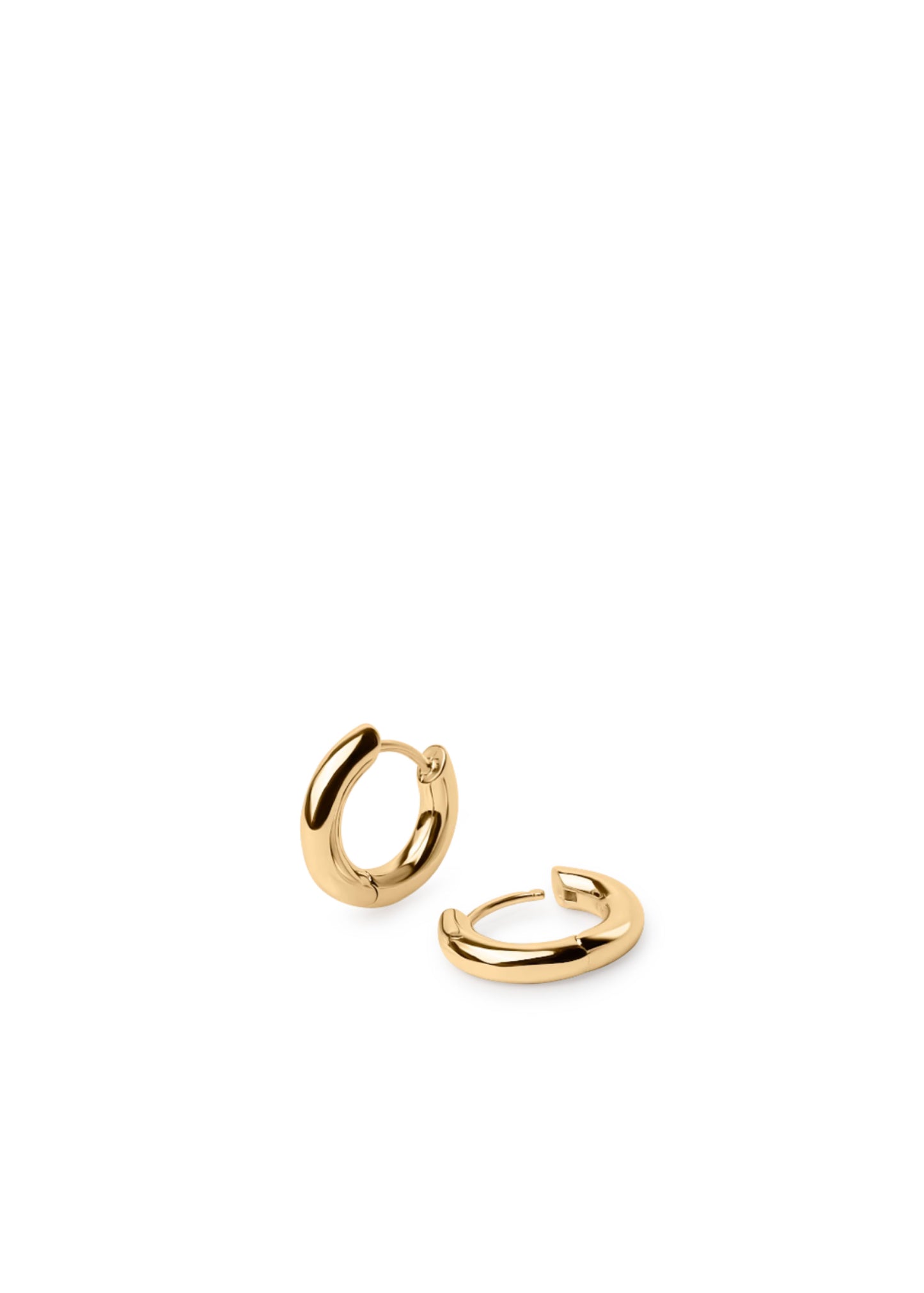 Midi Tube Hoops Gold
