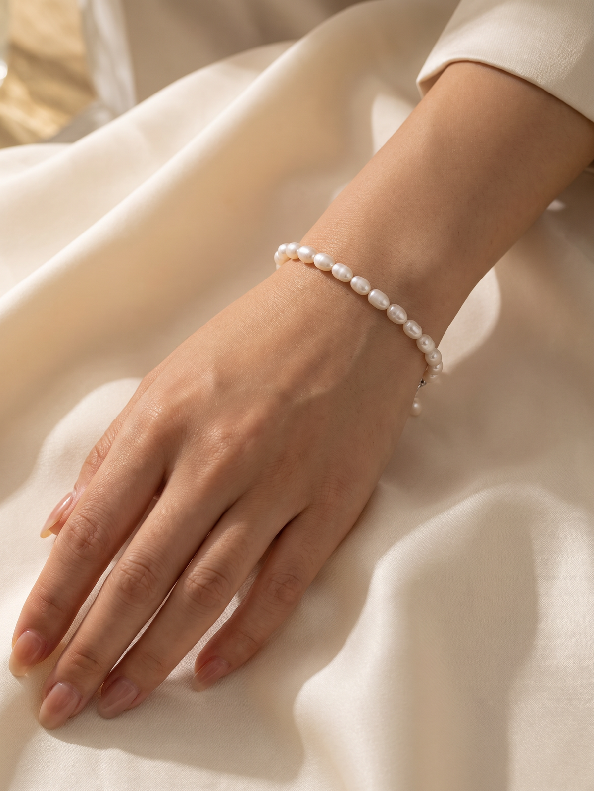 Silver Pearl Bracelet