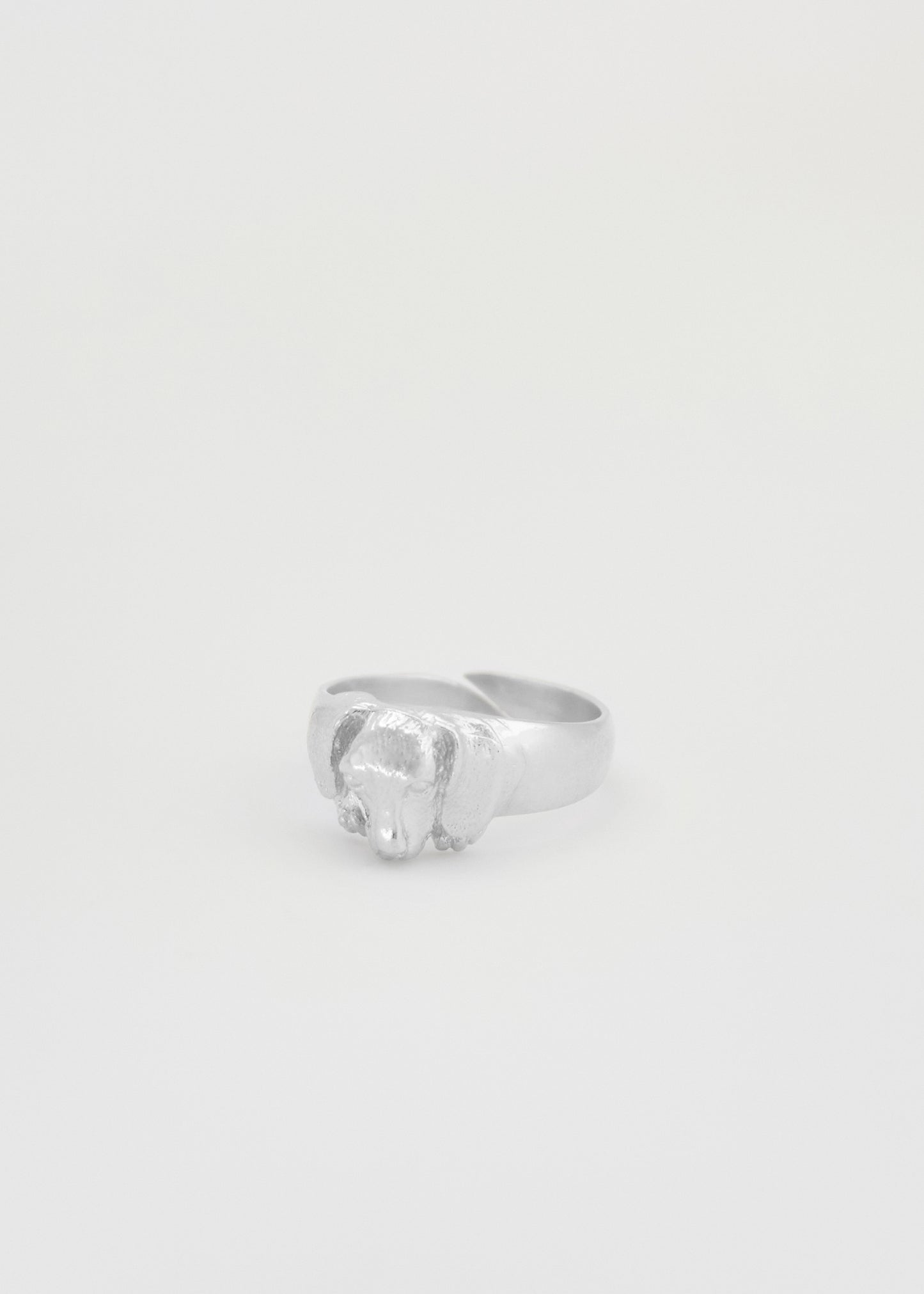 Dog Signet Ring Silver