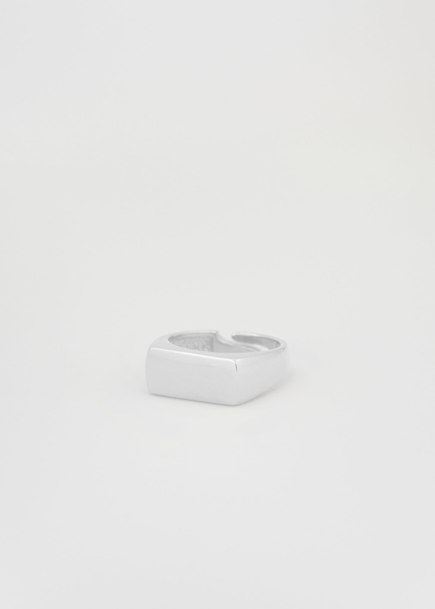 Sleek Signet Ring Silver
