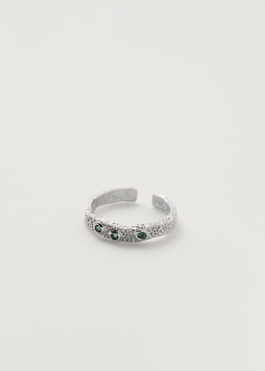 Thin Stardust Ring Silver