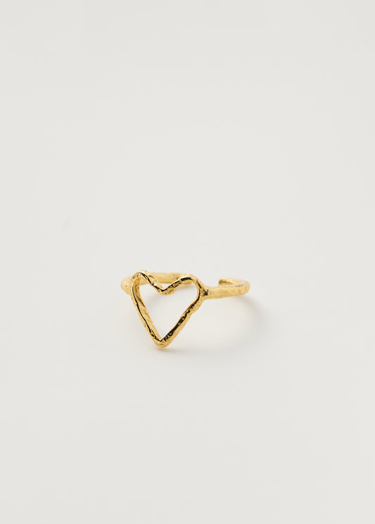 Thin Heart Ring Gold