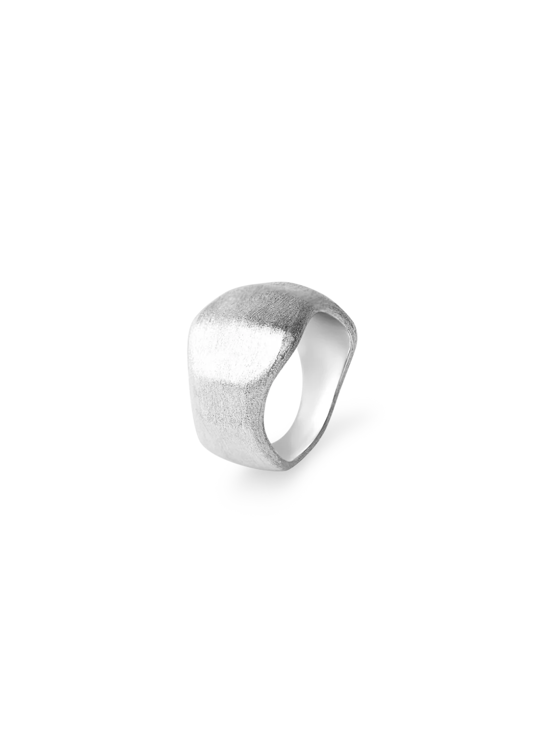 Brushed Bold Ring Silver