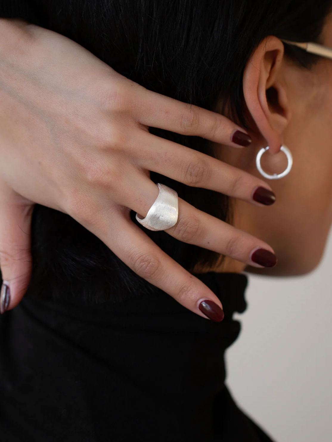Brushed Bold Ring Silver