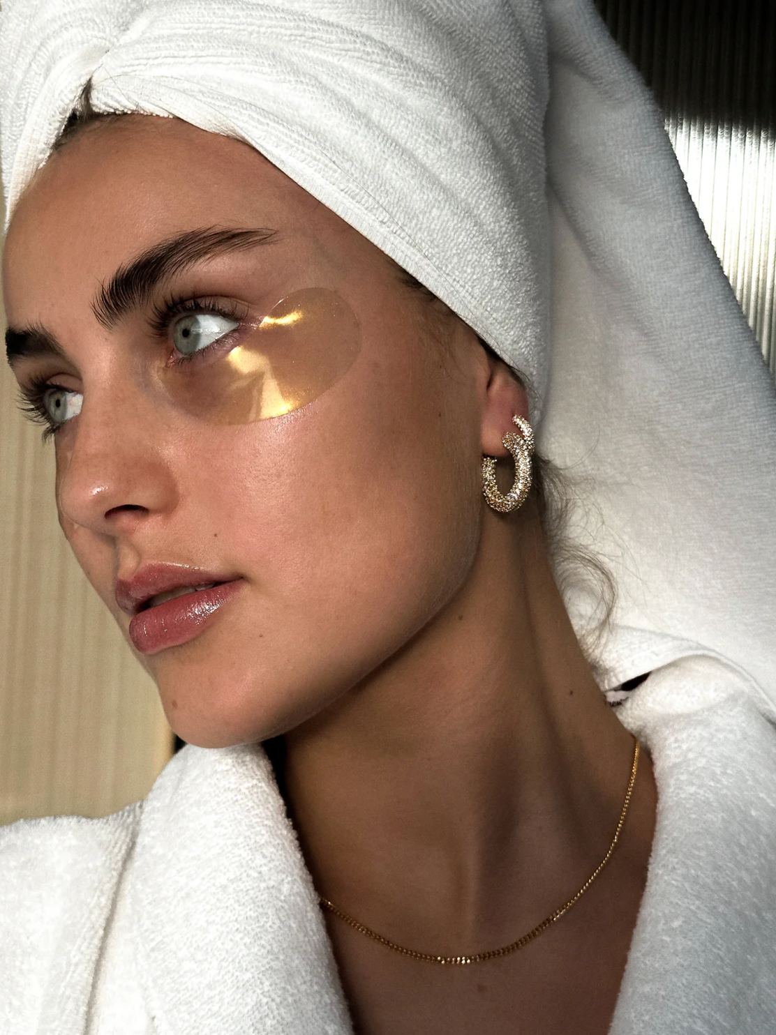 15mm Pave Hoops Gold
