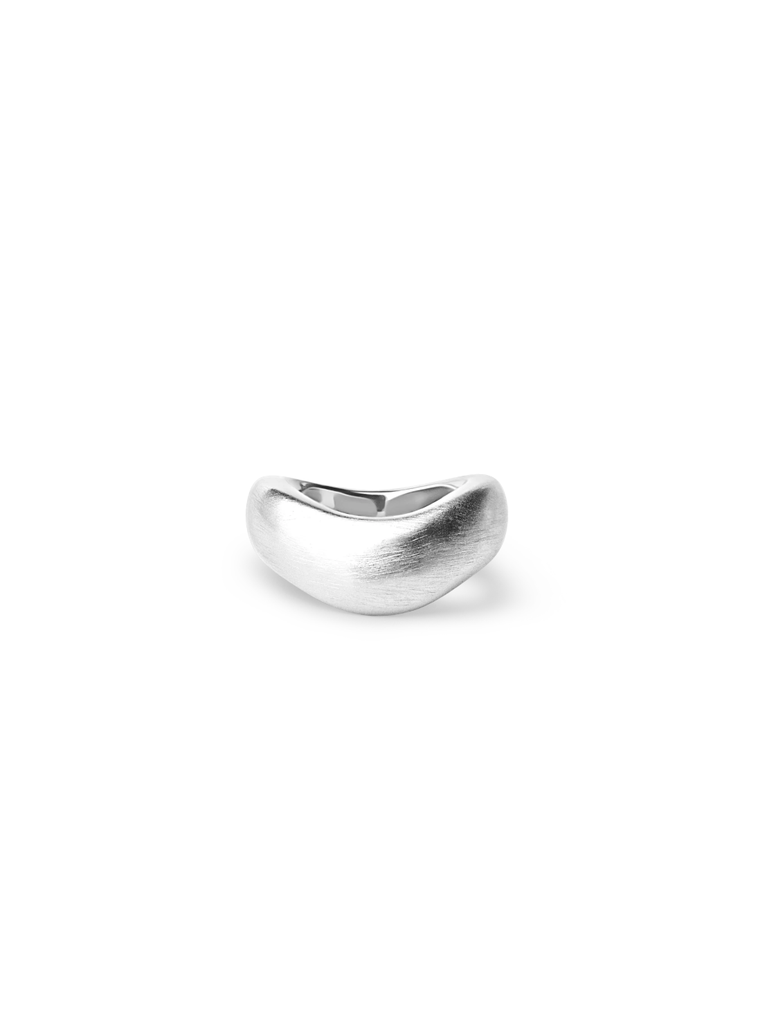 Wavy Brushed Chunky Ring
