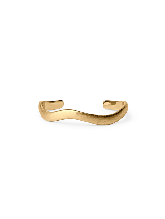 Wavy Brushed Bracelet Gold