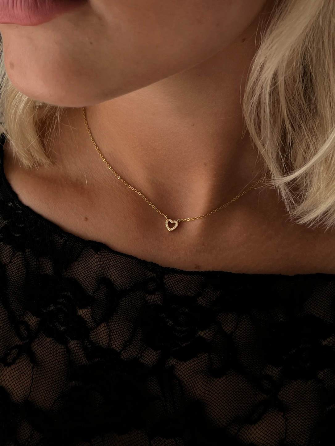 Zirconia Heart Necklace