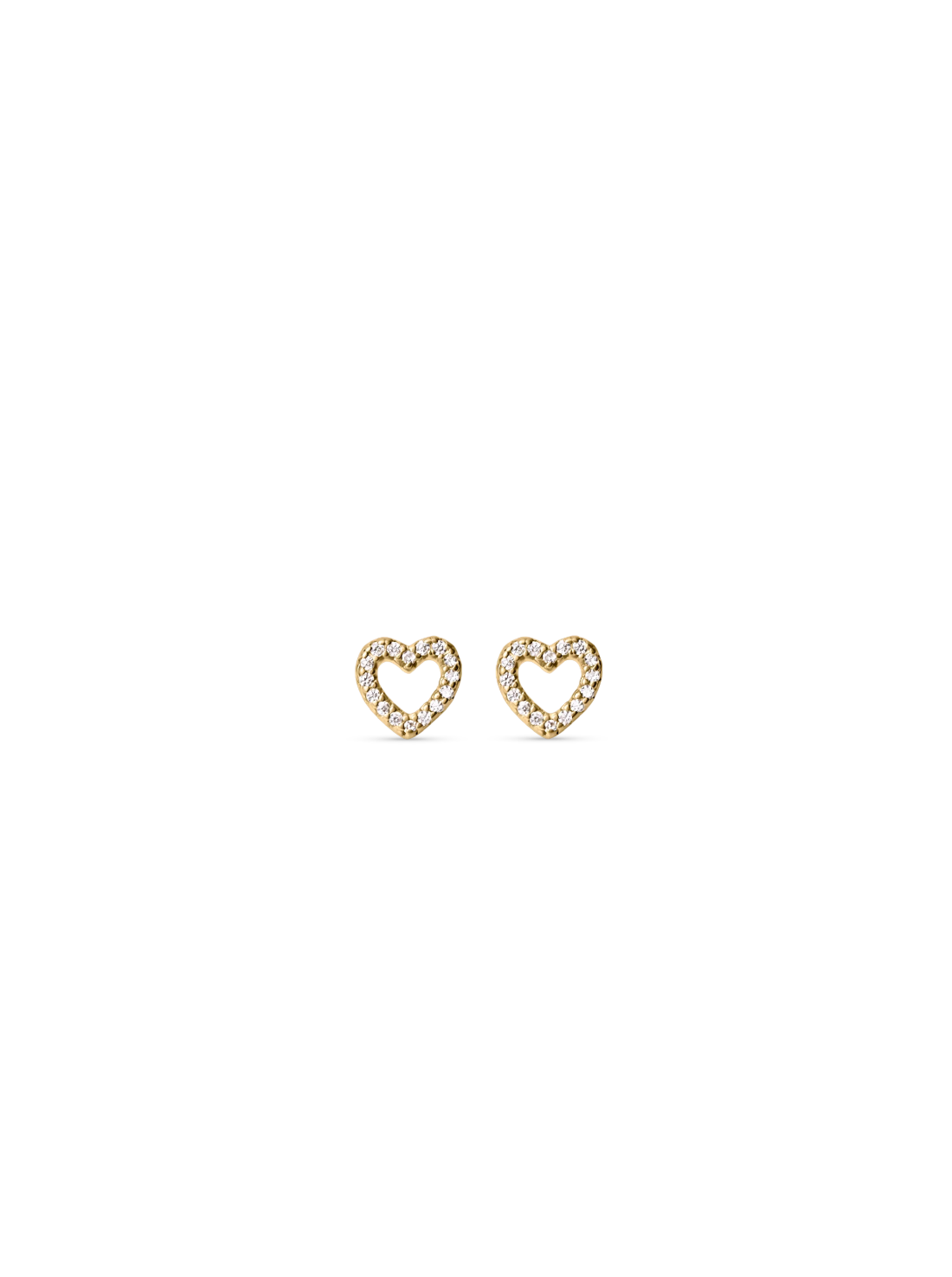 Zirconia Heart Studs
