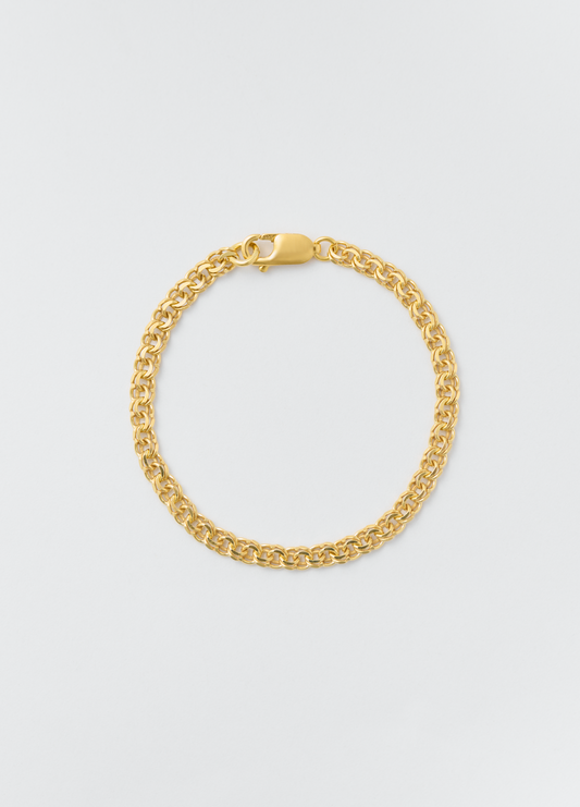 3mm Gold Bismarck Bracelet