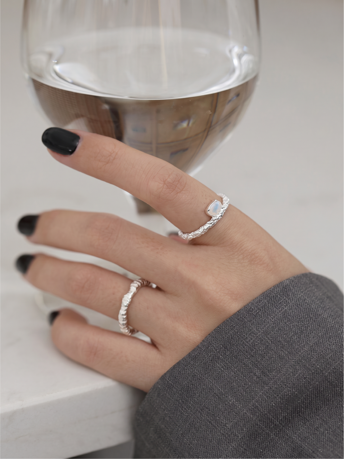 Textured Zirconia Ring