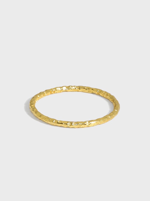 Thin Hammered Ring