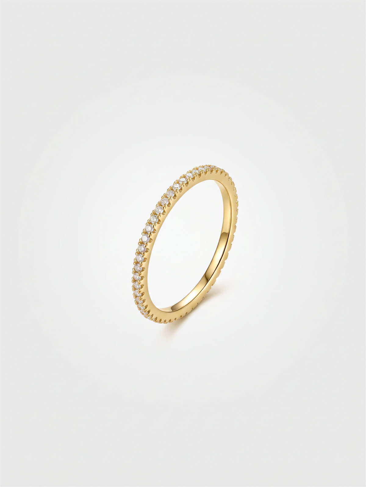Thin Zirconia Ring Silver