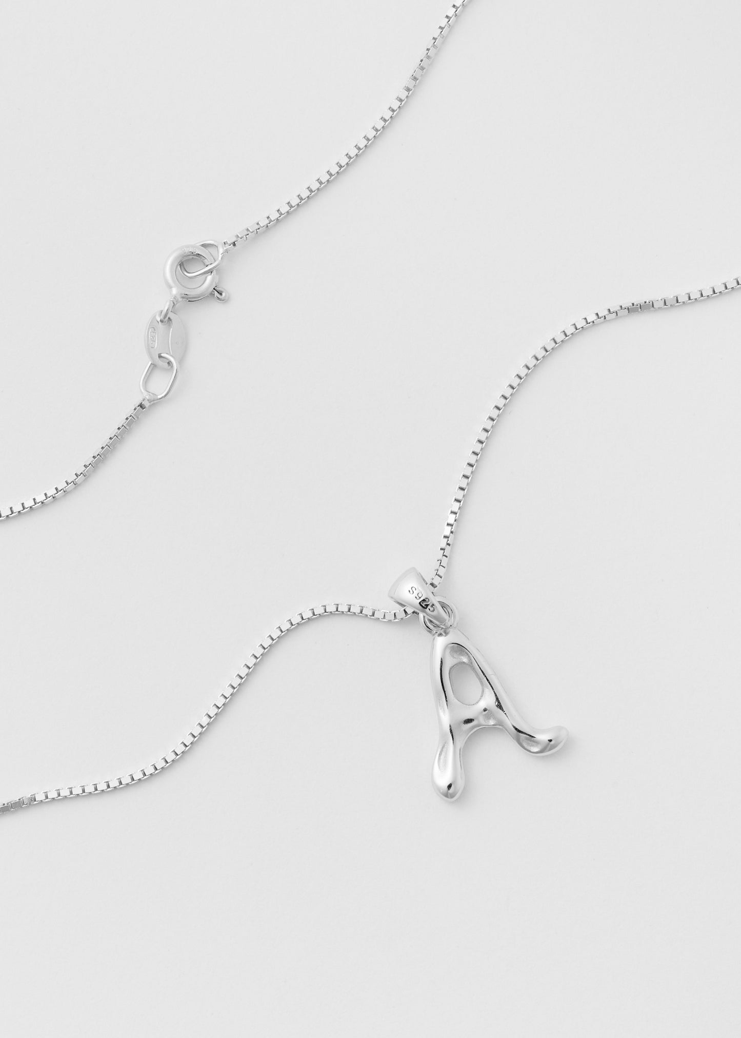 Venezia Letter Necklace Silver