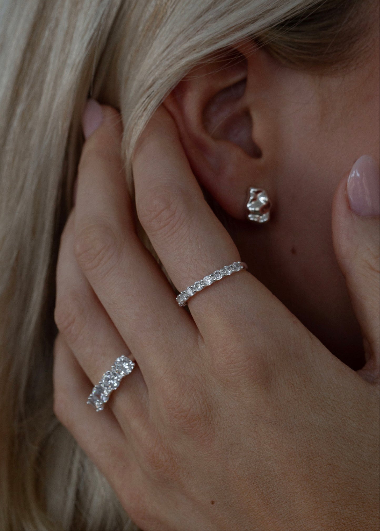 Amore Zirconia Ring Silver